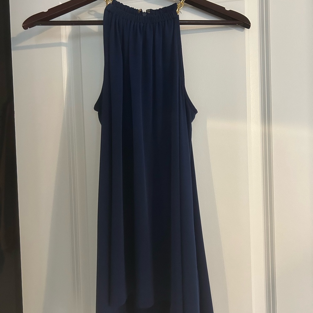 Michael Kors Navy Blue Sleeveless Blouse